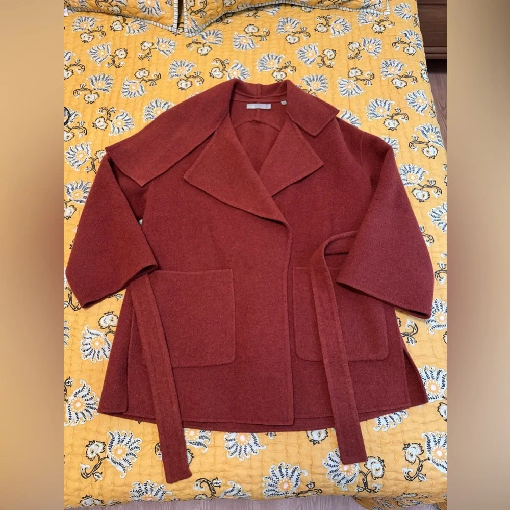 VINCE Oversized Wool Blend Blanket Coat - Picture 8 of 11
